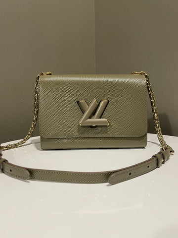 Louis Vuitton Twist MM Bag Khaki Epi Leather