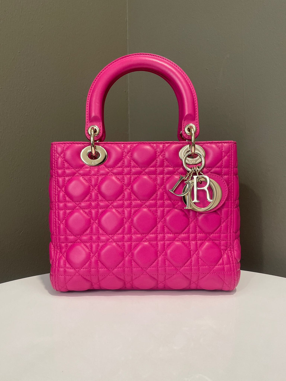 Dior Classic Lady Dior Fuchsia Pink Lambskin