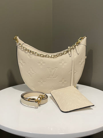 Louis Vuitton Loop Hobo Creme Empreinte Leather
