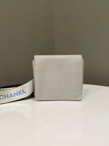 Chanel Sports Line Waist Pouch Bag Gray / Black Nylon