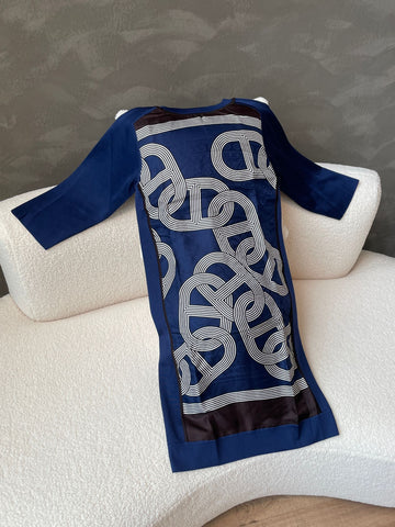 Hermes Knitted Dress Blue