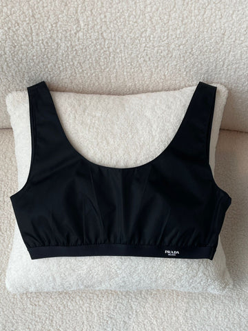 Prada Re-Nylon Bralette Black Nylon