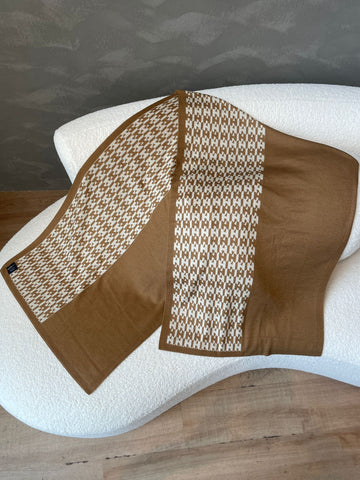Hermes H En Bloc Muffler Camel / Beige Clair