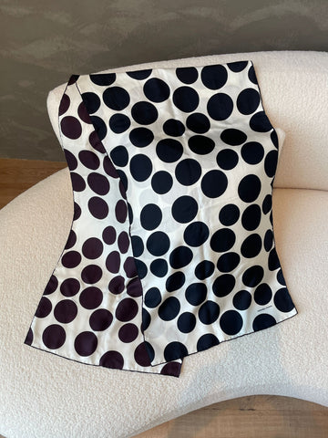Hermes Poka Dots Snood Black/ White