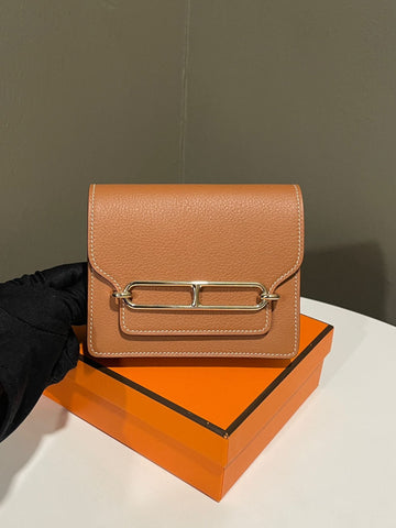 Hermes Roulis Slim Compact Gold/ Lime Evercolor