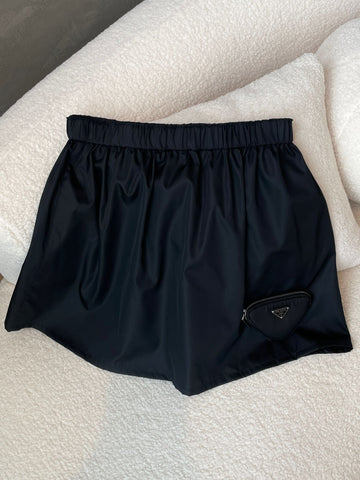 Prada Re-Nylon Pouch Mini Skirt Black Size 42