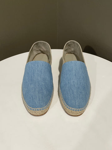 Hermes Joven Espadrille Bleu Clair Denim Size 42