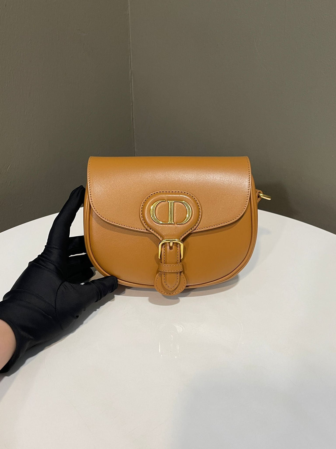 Dior Bobby Small Camel Box Calfskin