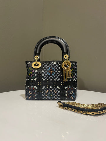 Dior Lady Dior Mini Souple Multi Color