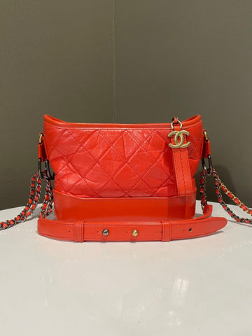 Chanel Gabrielle Hobo Coral Calfskin