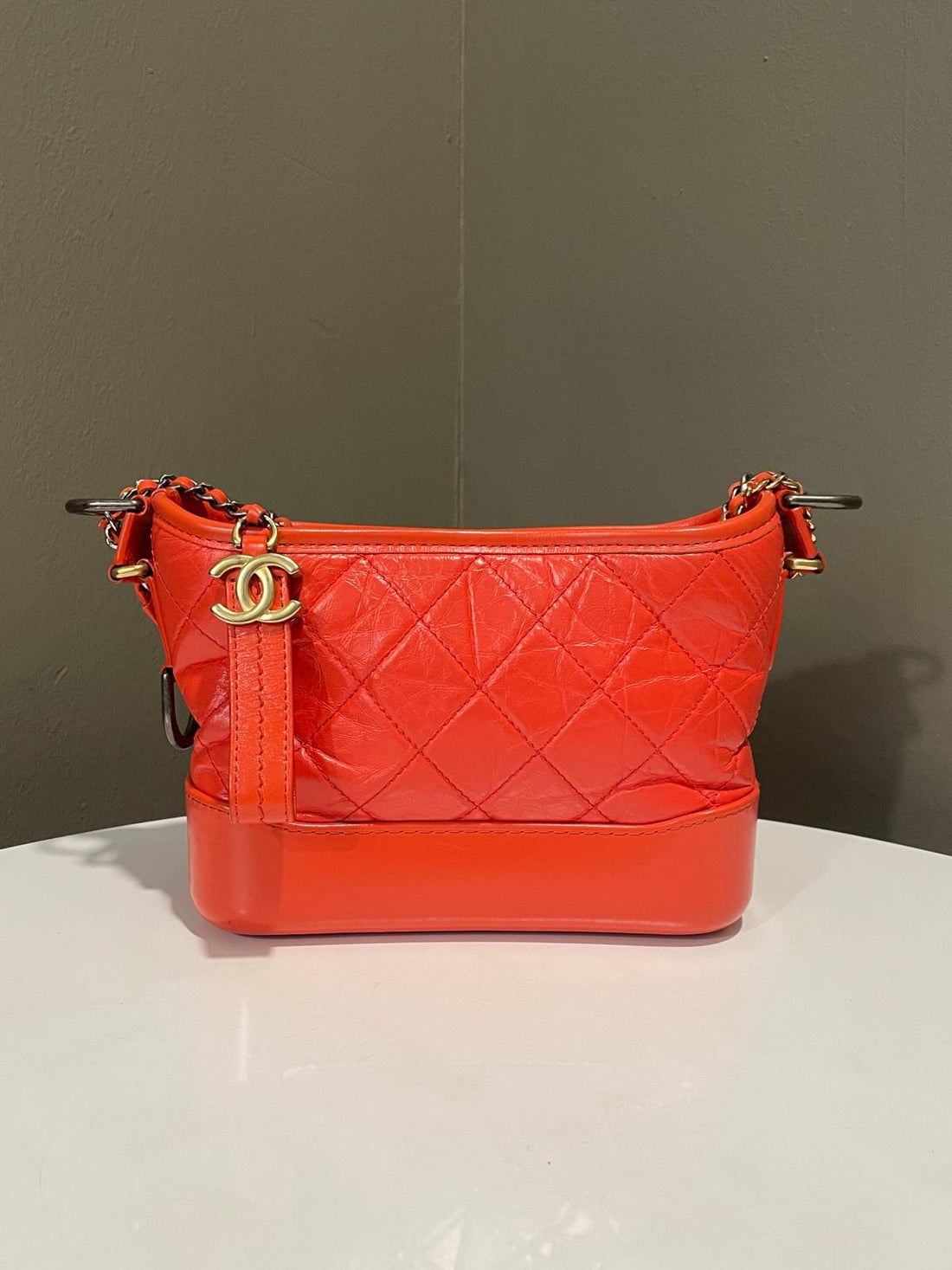Chanel Gabrielle Hobo Coral Calfskin