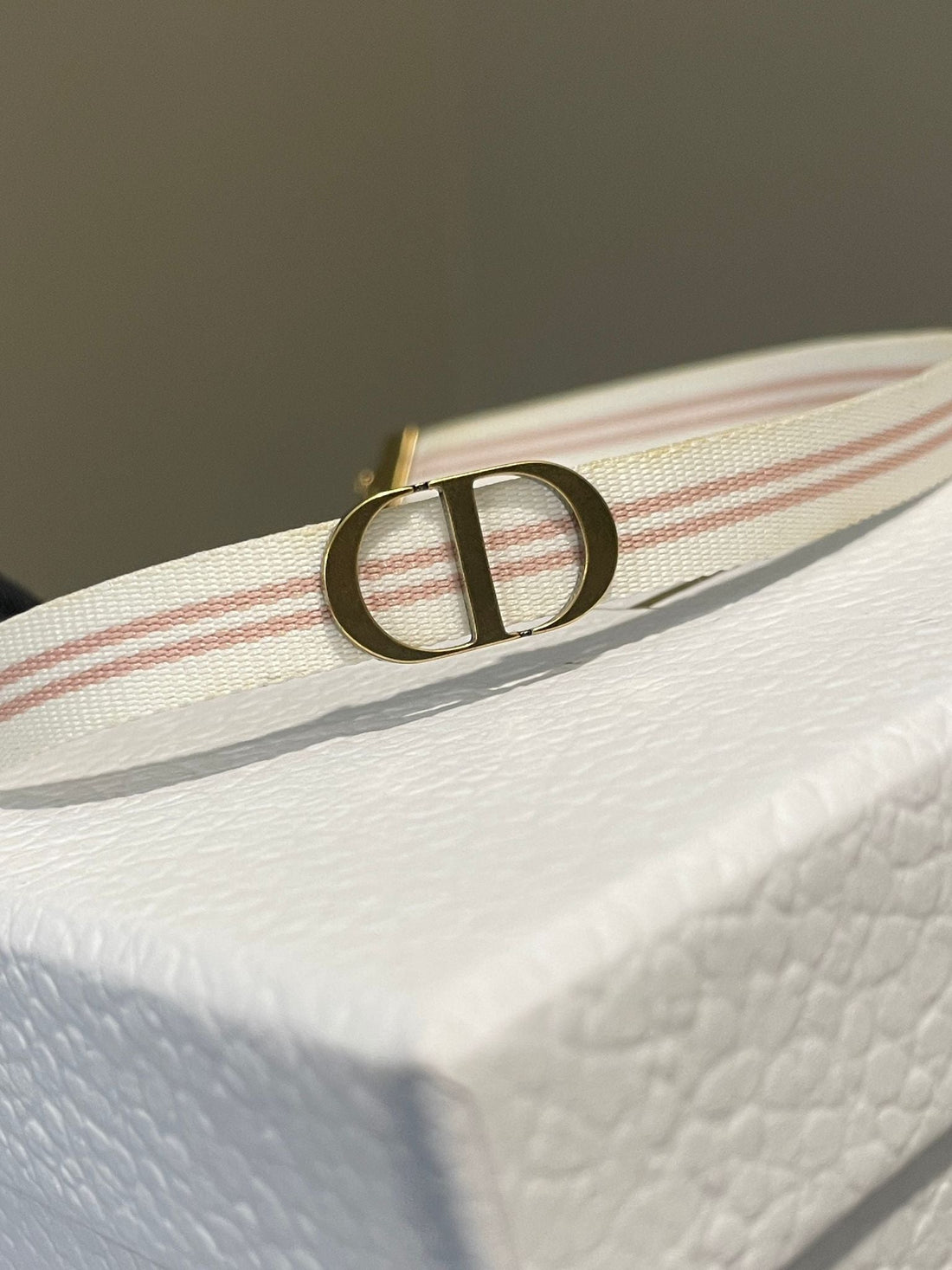Dior CD Choker Ivory / Pink Ribbon