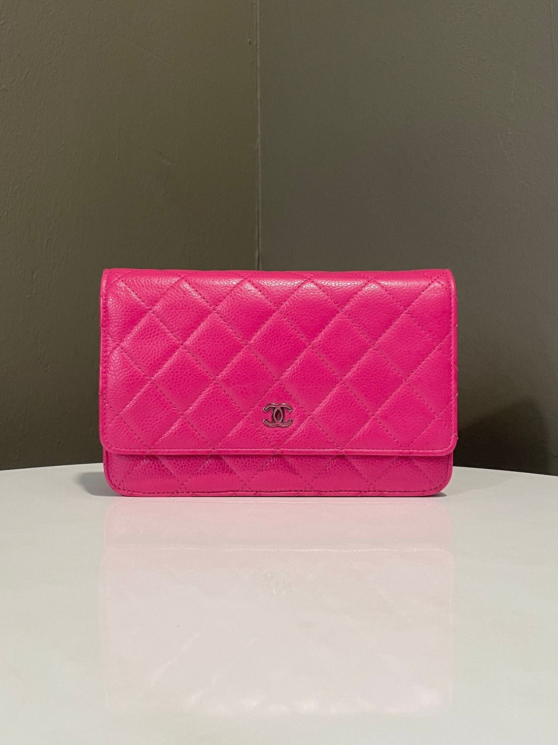 Chanel Classic Quilted Wallet On Chain Hot Pink Caviar