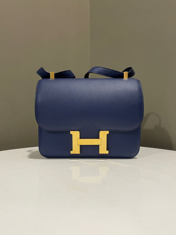 Hermes Constance 24 Bleu Saphir Swift