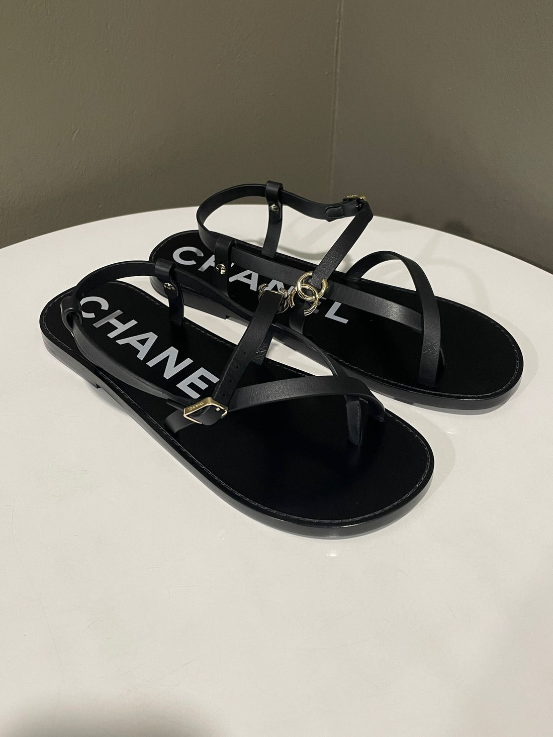 Chanel 23P CC Strapy Sandal Black GHW Size 40 C