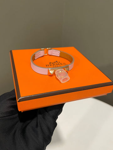Hermes Rivale Mini Bracelet  Mauve Pale