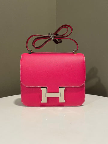 Hermes Constance 24  Rose Tyrien Epsom