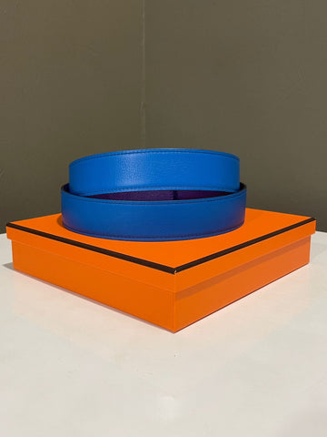 Hermes Reversible Belt  Blue / Ultra Violet