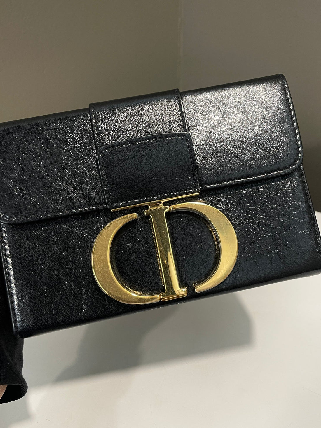 Dior Montaigne 30 Box Bag Black Calfskin