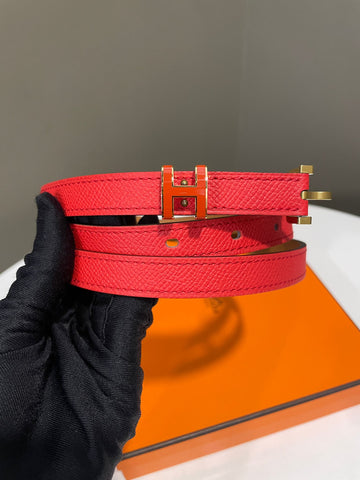 Hermes Pop H 15 Belt Rouge de Coeur Epsom