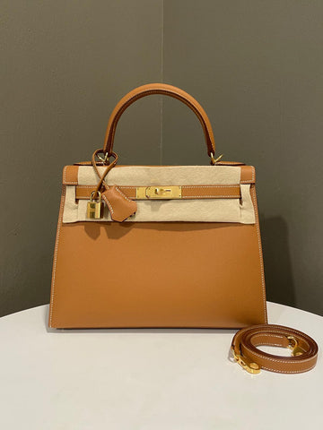 Hermes Kelly Sellier 28 Gold Epsom