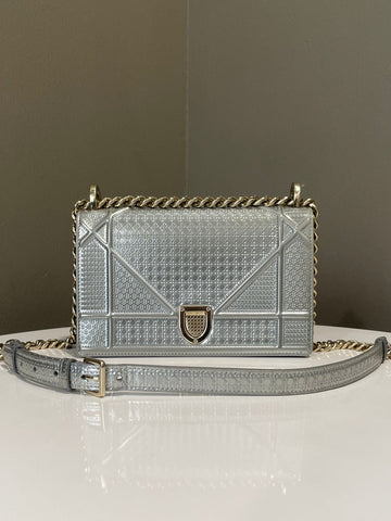 Dior Diorama Bag  Metallic Silver