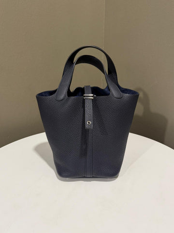 Hermes Picotin Lock 18 Bleu Nuit Clemence