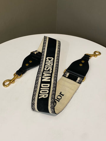 Dior Shoulder Strap Dark Navy Embroidery