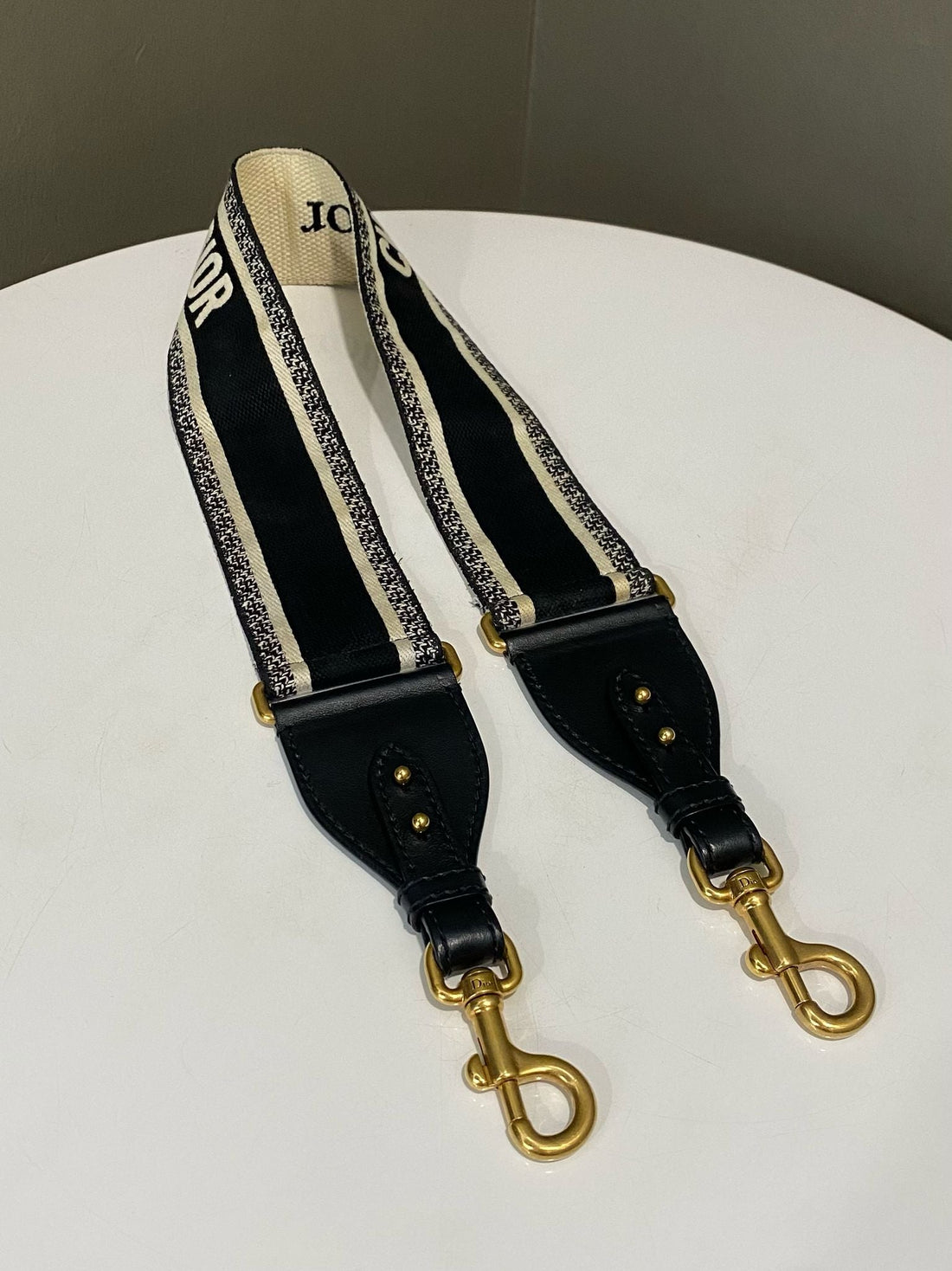 Dior Shoulder Strap Dark Navy Embroidery