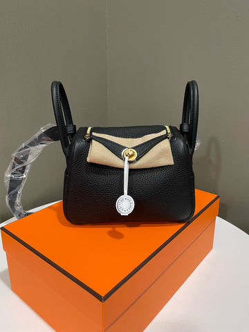 Hermes Mini Lindy II Black Clemence