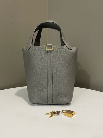 Hermes Picotin 18 Gris Meyer Clemence
