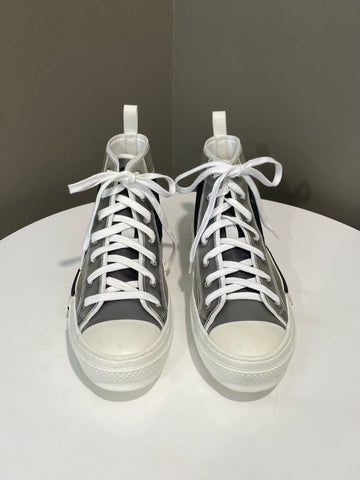 Dior B23 Grisoscuro Sneakers  Grey / White Canvas