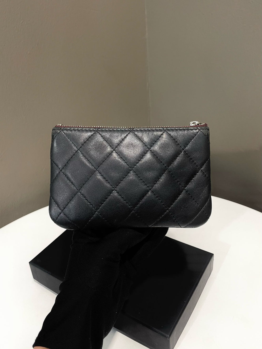 Chanel Quilted Mini OCase Black Lambskin