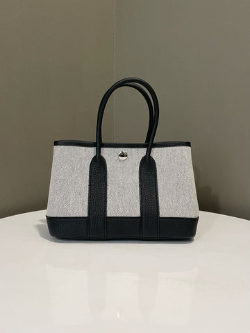 Hermes Garden Party Mini Black Negonda / Toile