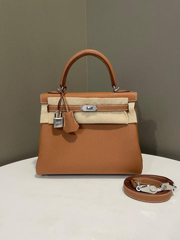 Hermes Kelly 25  Gold Togo