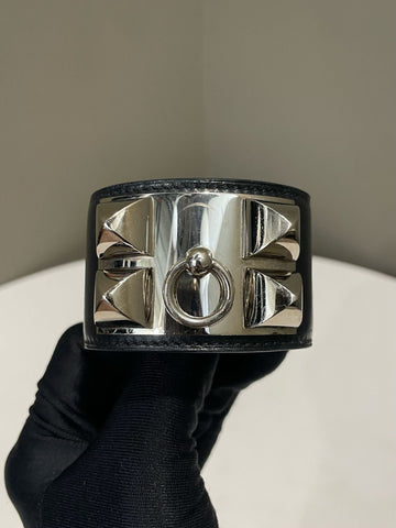 Hermes CDC Bracelet Black PHW