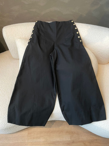 Chanel Side Button Long Tro r Black