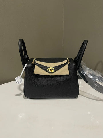 Hermes Mini Lindy II  Black Clemence