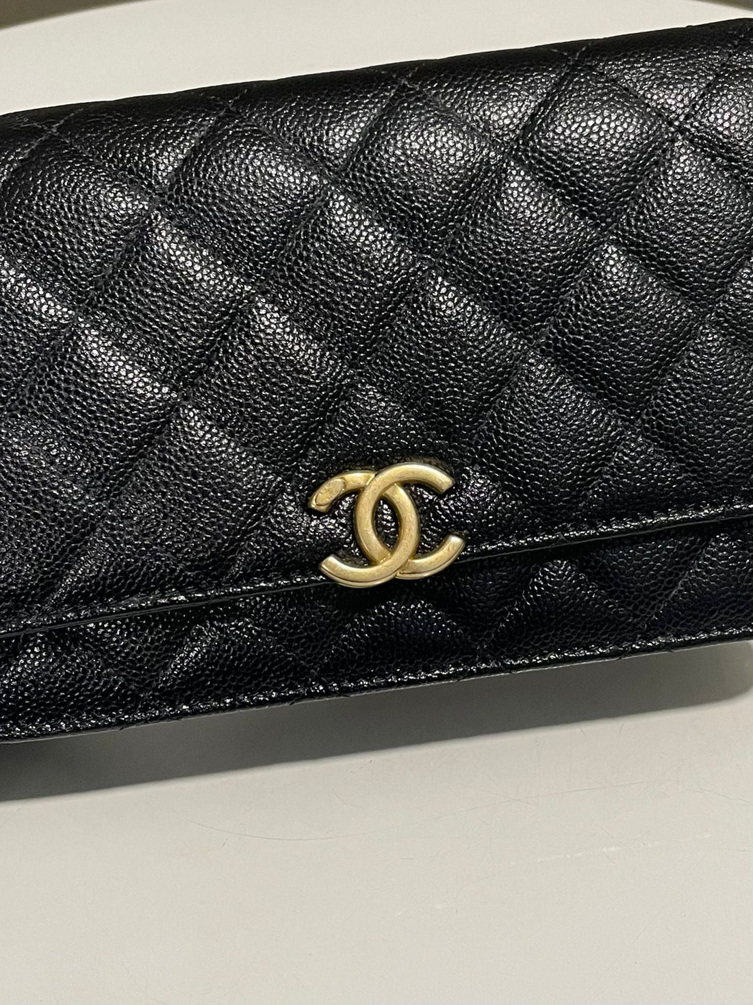Chanel Melody Wallet On Chain Black Caviar