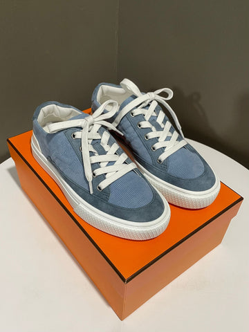 Hermes Deep Sneakers Bleu Pinede Size 36.5