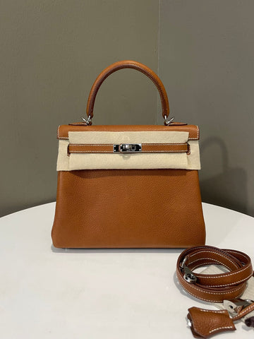 Hermes Kelly 25  Fauve Barenia