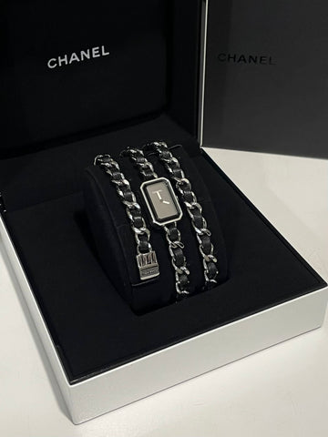 Chanel Premier Iconic Chain Watch Black