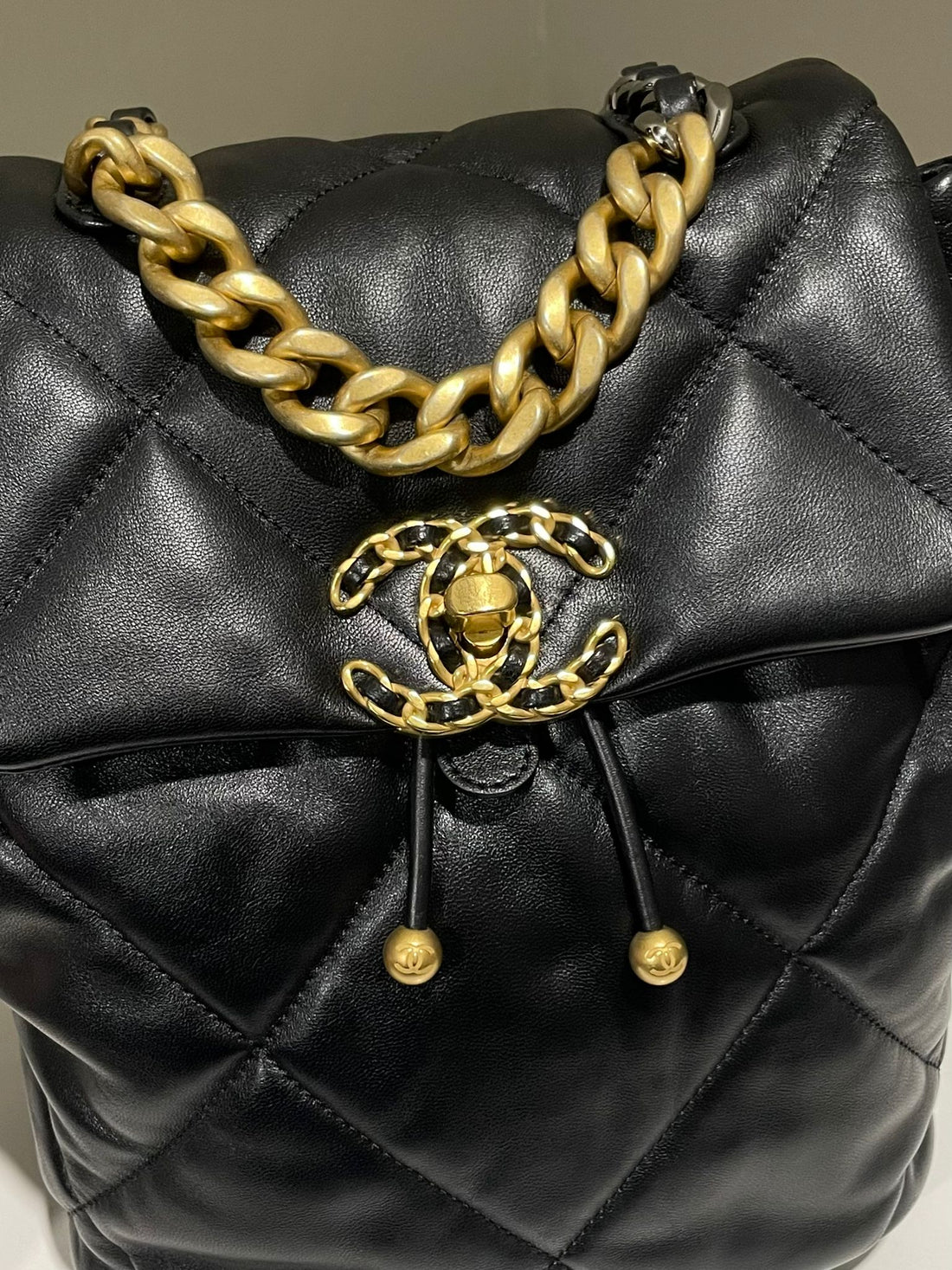 Chanel 19 Backpack Black Lambskin