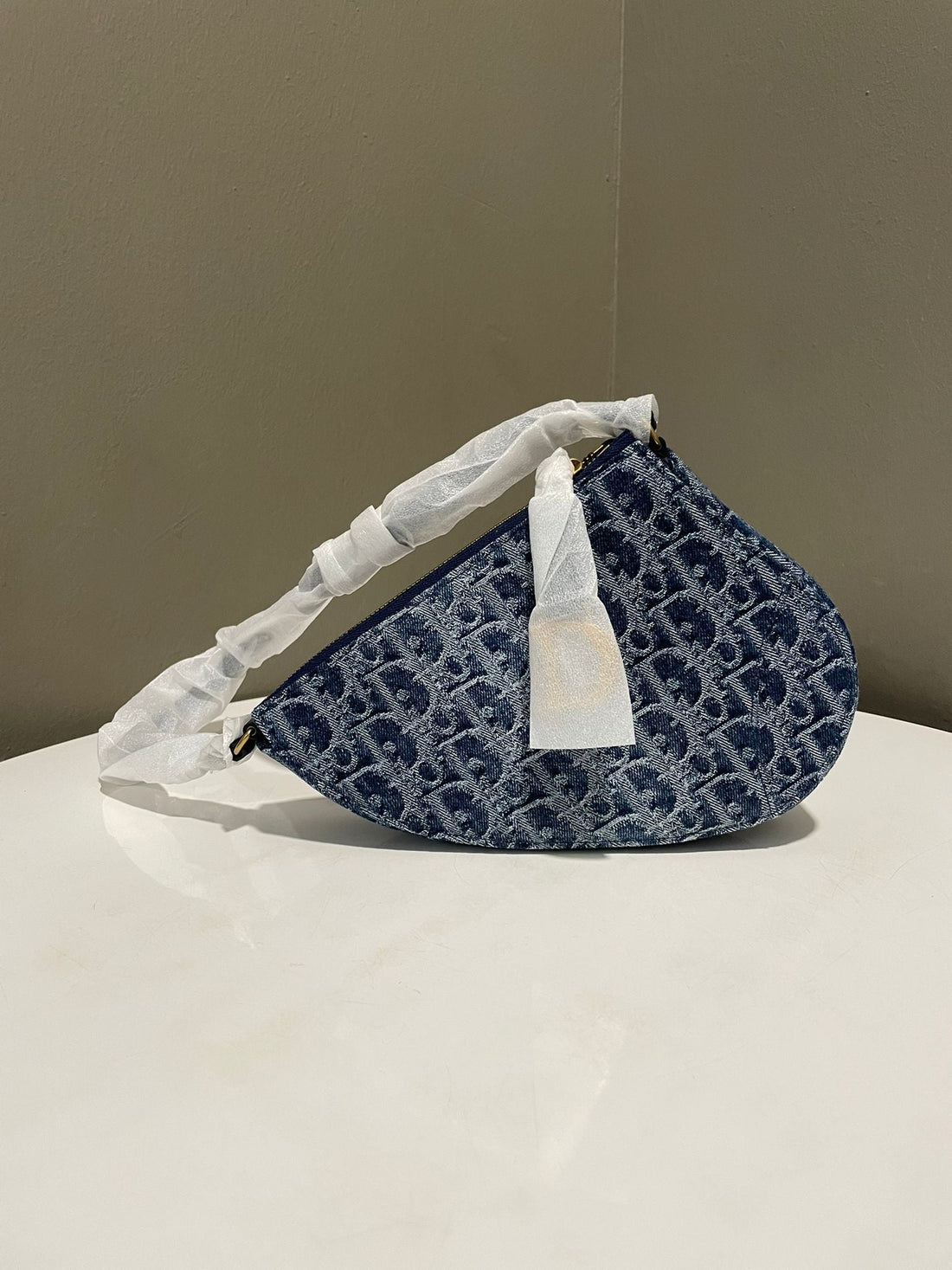 Dior Saddle Rodeo Shoulder Bag Denim Washed