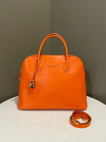 Hermes Bolide 35 Orange Veau Gulliver