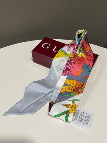 Gucci Floral Narrow Scarf Multicolor