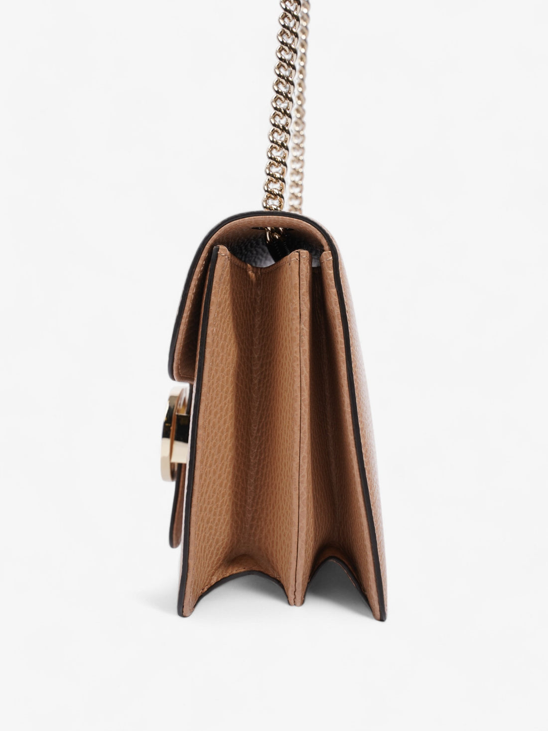 Gucci Interlocking GG Chain Beige Leather
