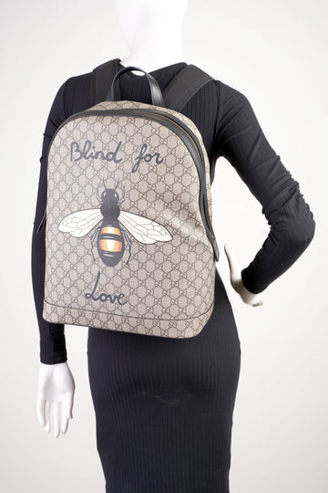 Gucci Blind For Love Beige And Ebony GG Supreme / Black Coated Canvas