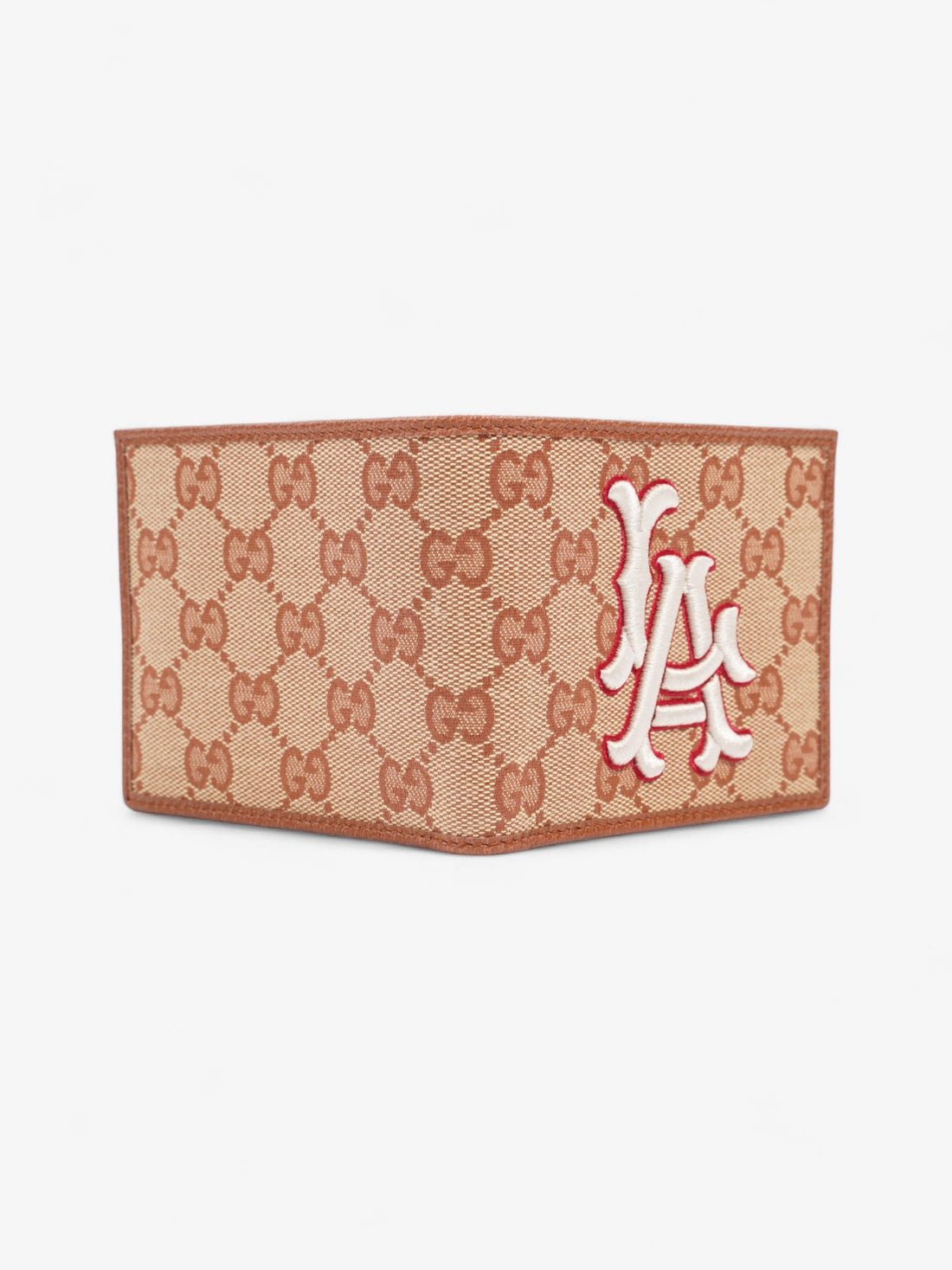Gucci LA Dodgers Bi-Fold Wallet Beige / Brown Canvas