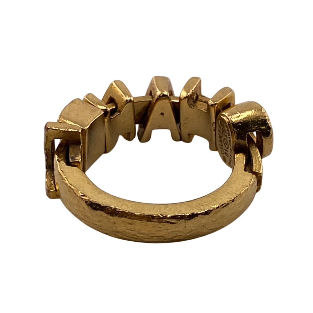 CHANEL Ring Gold Plated gold logo
